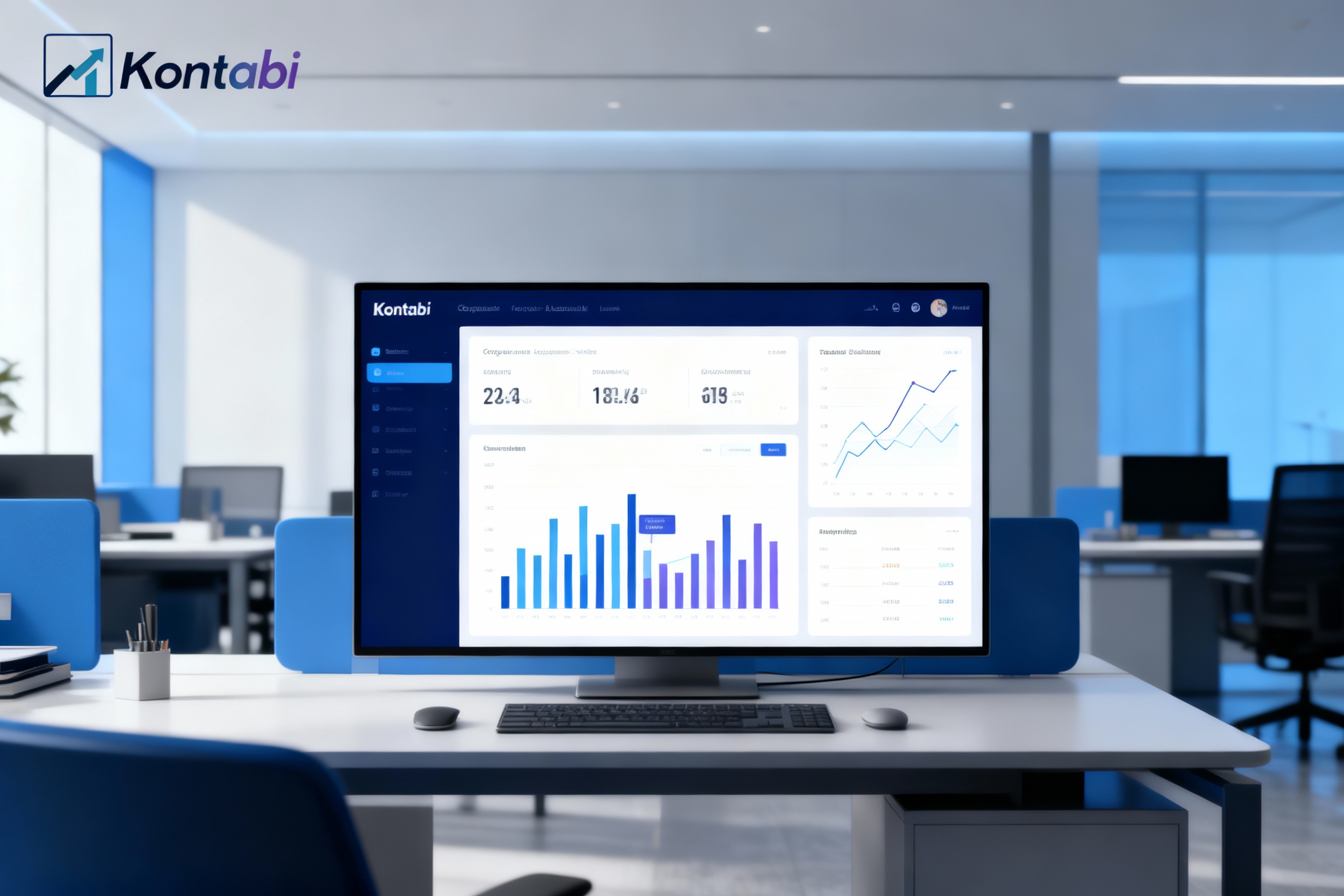 Dashboard de contabilidad Kontabi para empresas textiles